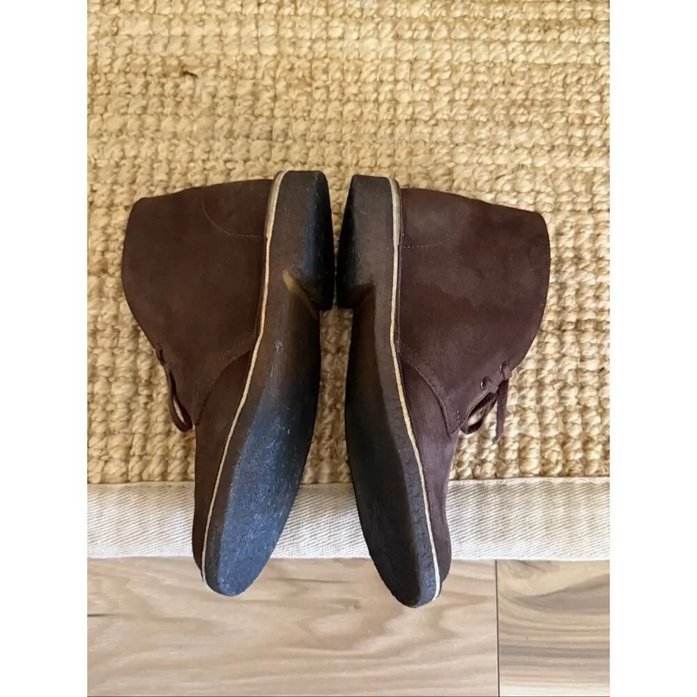Clarks Originals Desert Boot Women’s 7 Brown Burgundy Suede Crepe Sole Chukka